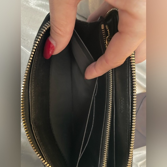 EUC, Prada Black Leather, Ruched, Long Wallet, with Paperwork - Picture 12 of 16